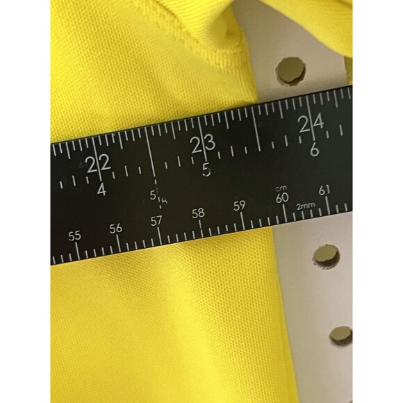 Nike Golf Dri Fit Polo XL Yellow Swoosh Logo Activewear Classic Pop Collar - Picture 12 of 14